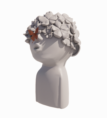 Decorative kid statue with butterfly revit family Thousands of free