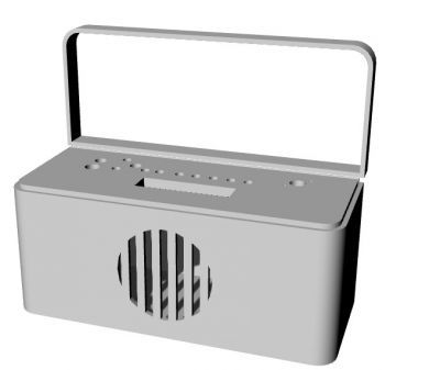 handy radio design with antenna 3d model .3dm format Thousands of