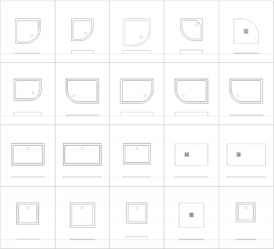 Receveur de douche blocs DAO dwg CADblocksfree Thousands of free