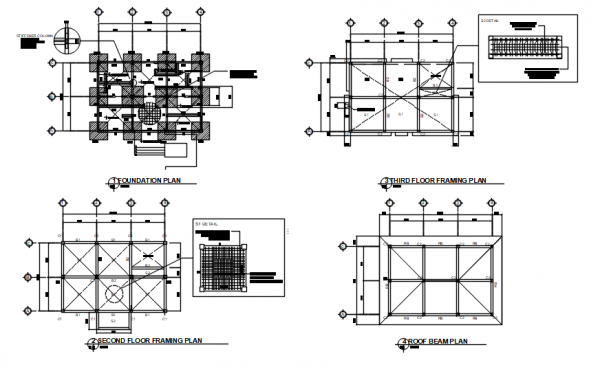 AutoCAD download Structural Detailed and Blow-up Plan DWG Drawing