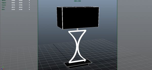 Contemporary table lamp 3DS Max model 