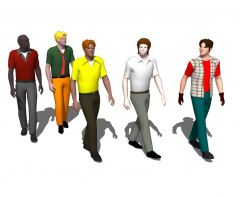 Modelos de esboço de pessoas em 3D