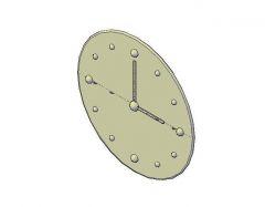Reloj diseño 3D DWG