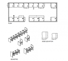 Desenho de layout de mesa dwg