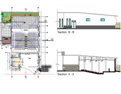 Auditorium Design-CAD-Zeichnung