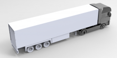 Solid-works 3D CAD Model of   Semi-trailer truck
