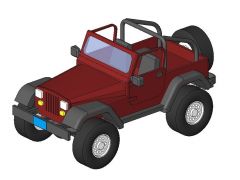 An Off-road jeep Revit Family