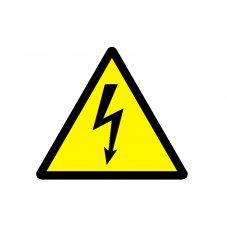 Electrical warning sign CAD block