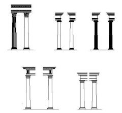 Colunas clássicas - Elevação