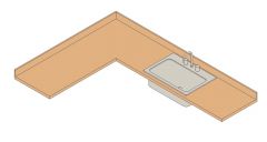 Counter Top Corner and Sink Revit Family