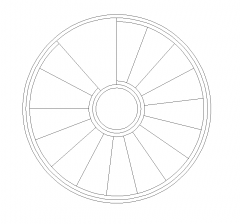 Plan de escalera en espiral CAD block dwg