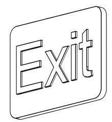M.Exit Sign Revit家庭
