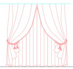 curtains elevation dwg