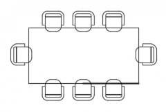 Dining table plan dwg