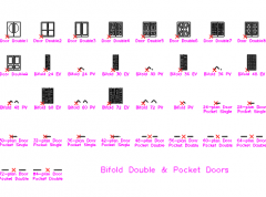 BIFOLD DOUBLE AND POCKET DOORS dwg