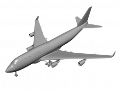 747 aeronave Bloque 3d max