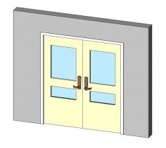 Famiglia Revit Door-Double Glazed-2-Lite