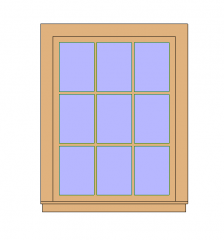 Casement Window 3x3 Revit Family 