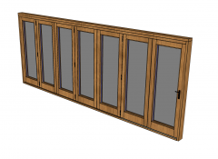 Складные раздвижные двери системы 3D модель SketchUp