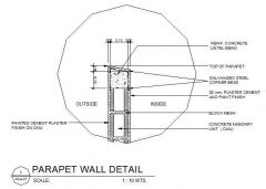 Architectural- Parapet Wall Detail 01