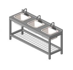Industrial kitchen bench revit model
