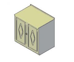 modelo CAD en 3D del gabinete de cocina