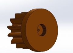 Internal Threaded Gear Hub Solidworks Model