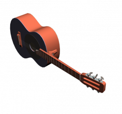 Modello 3DS Max per chitarra acustica