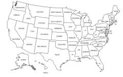 50 States of America Map 