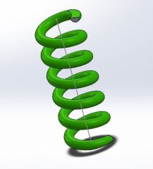 Helical Spring 3D Solidworks Model