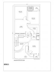 2BHK Asian Style House Design Ground Floor Plan .dwg_1
