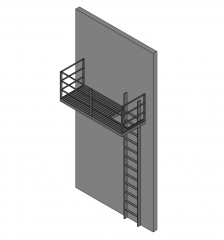 Fire escape ladder Revit model