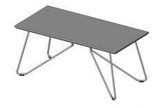 Lucia Rectangle Coffee Tables Revit Family 