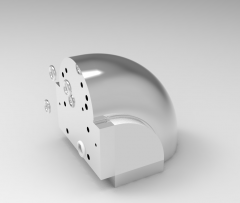 Solid-works 3D CAD Model of  Interface, ANGLE=-45°	Weight=750g