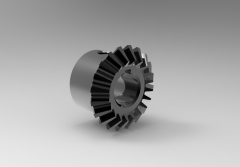 Autodesk Inventor 3D CAD Model of Bevel Type Gear, Module-1  ,      Number of Teeth-30, Pressure Angle 20°