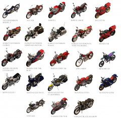 Coleção de moto 3DS Max