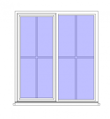 Double Glazing Window with Bars (1) Revit Family