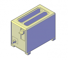 Toaster 3D DWG block 