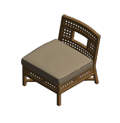 модель Revit плетеное кресло