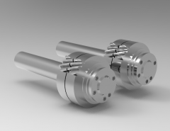 Solid-works 3D CAD Model of shaft for pinion  gear Module-6, Gear size-58 86