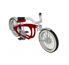Chopper bike Sketchup model 