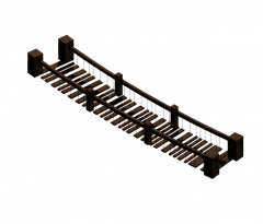 Wooden footbridge 3DS Max model 