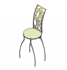 Высокая спинка кресла 3D модели