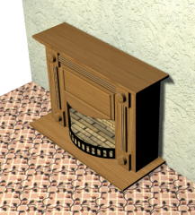 Traditional fireplace 3DS Max model