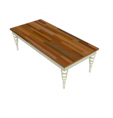 Farmhouse dining table Sketchup model