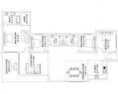 Download this residential house plan of dimension 77'x48' available in Autocad version 2017.