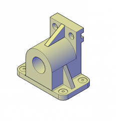Mechanical sliding stand 3D DWG block 