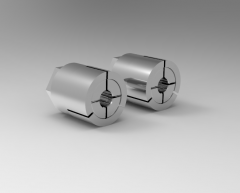 Autodesk Inventor 3D CAD Model of Collar Nut Clamp Keyless Bush,  ID 0.5000,   OD 0.8750,  LTB 1.0000 in 