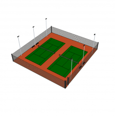 Outdoor tennis courts skp model