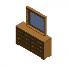 Drawer dresser Revit model 